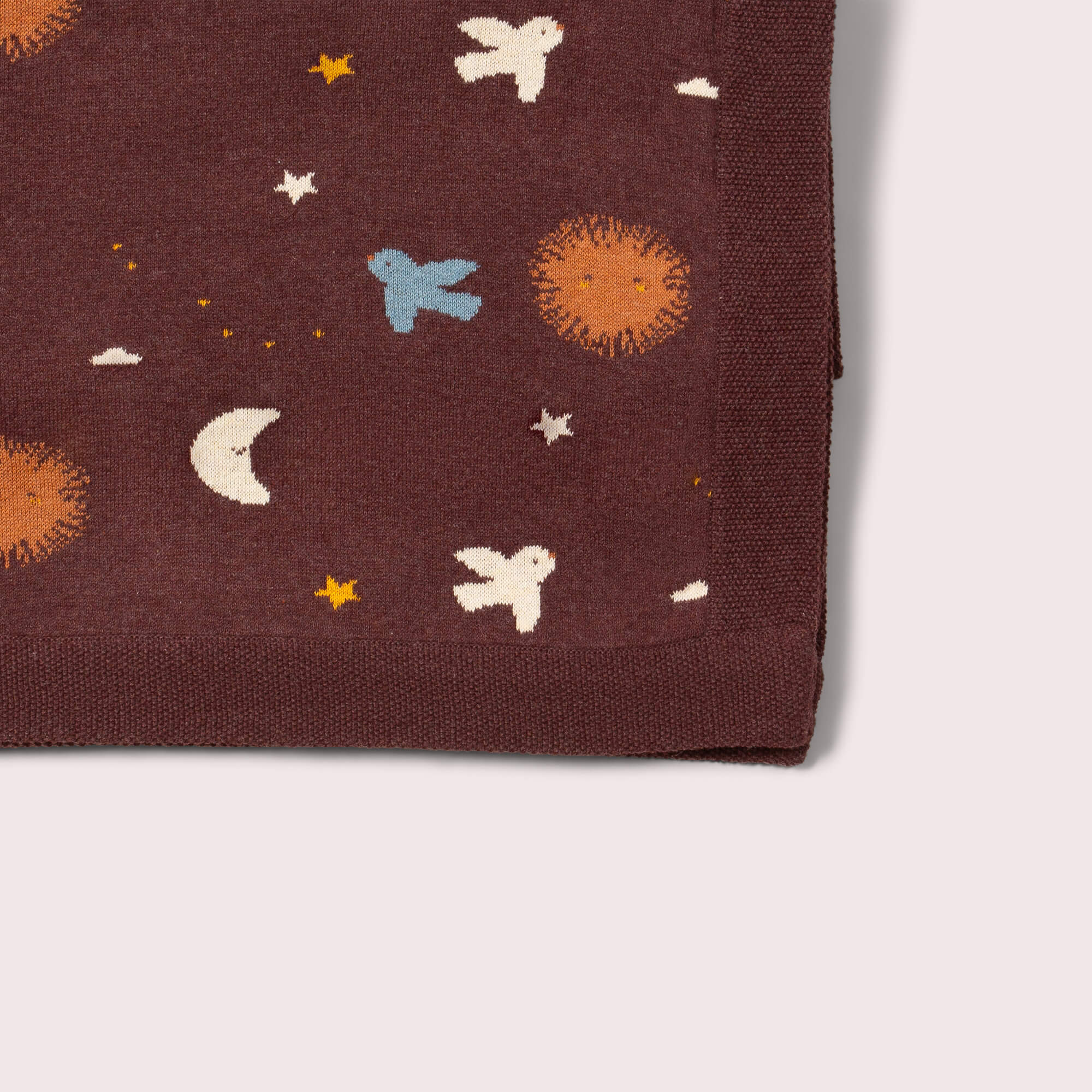 Flying Birds Knitted Organic Baby Blanket