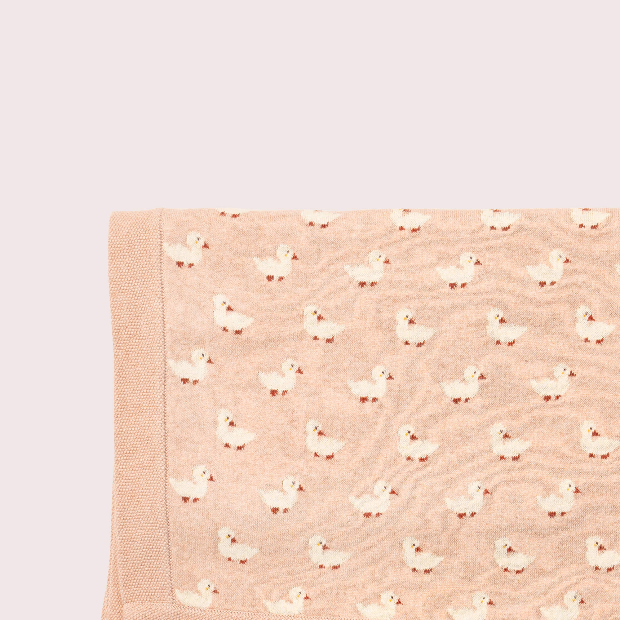 Puddle Ducks Knitted Organic Baby Blanket