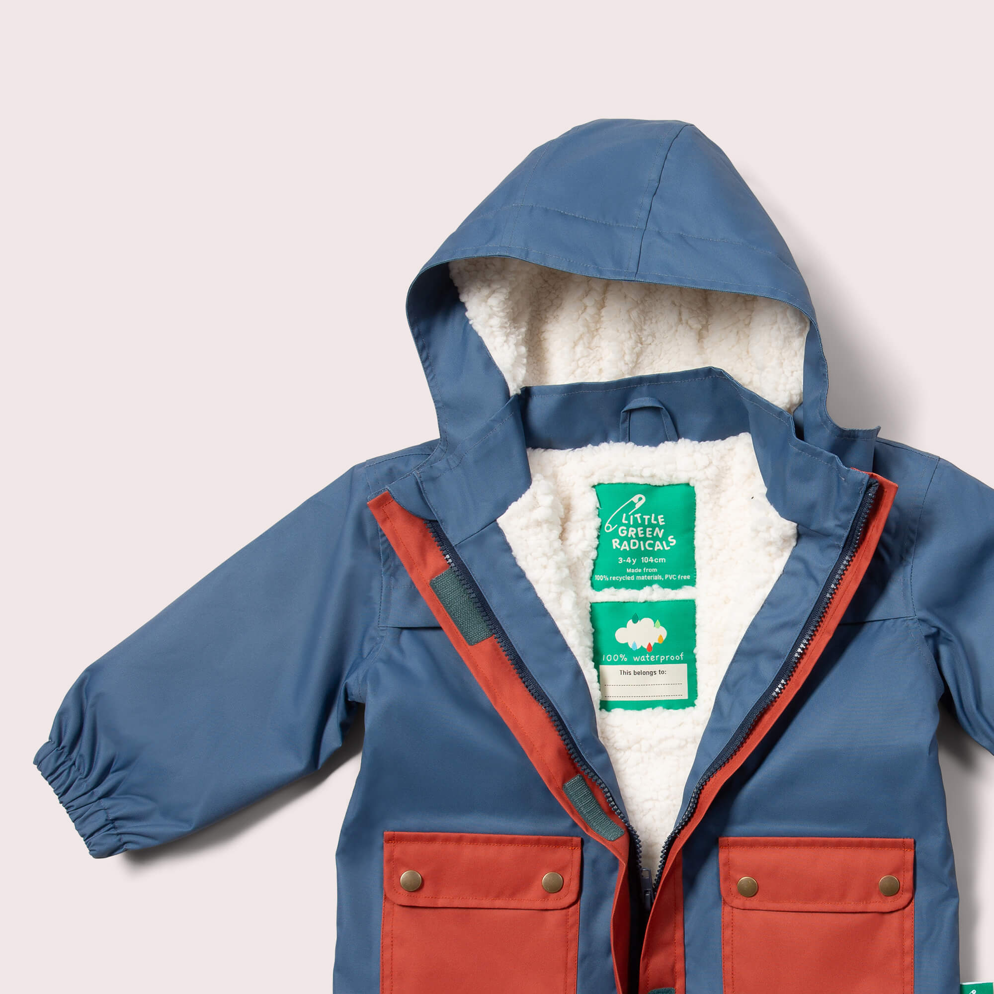 Moonlight Blue Recycled Waterproof Winter Coat