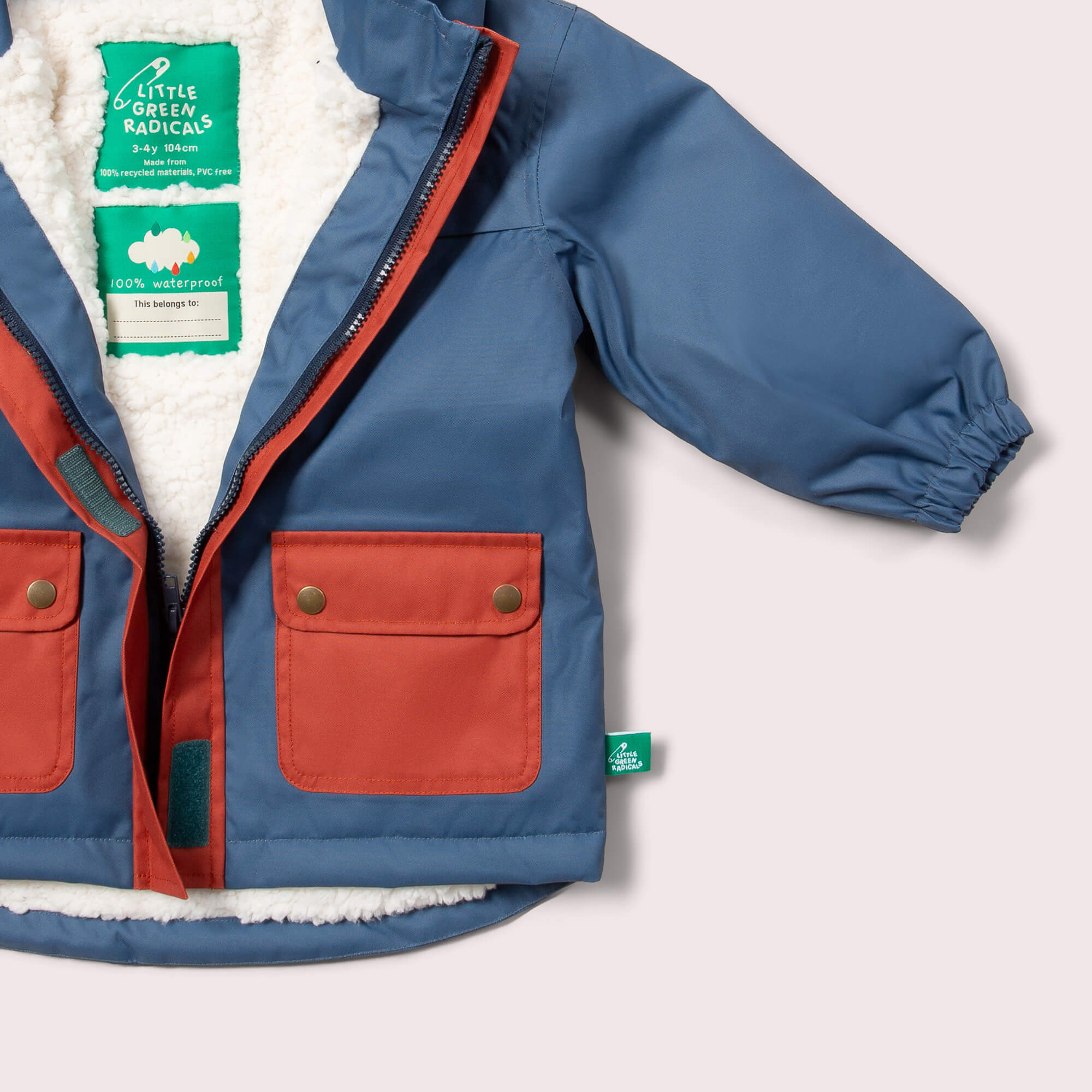 Moonlight Blue Recycled Waterproof Winter Coat