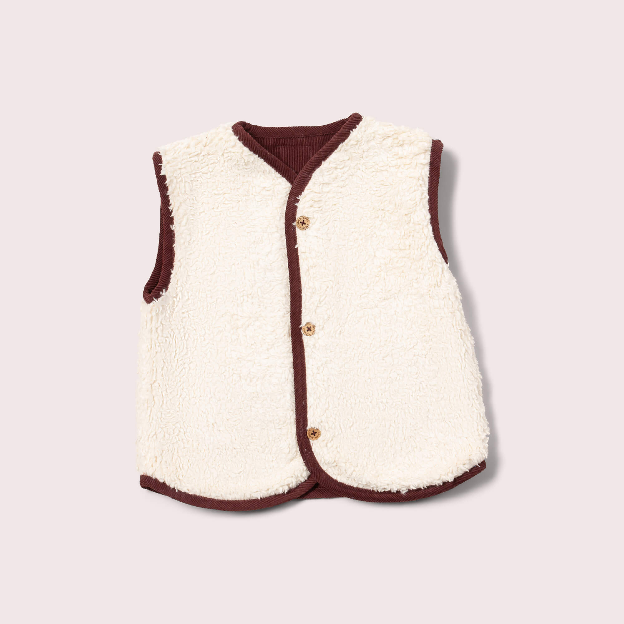 Chocolate Sherpa Lined Reversible Gilet
