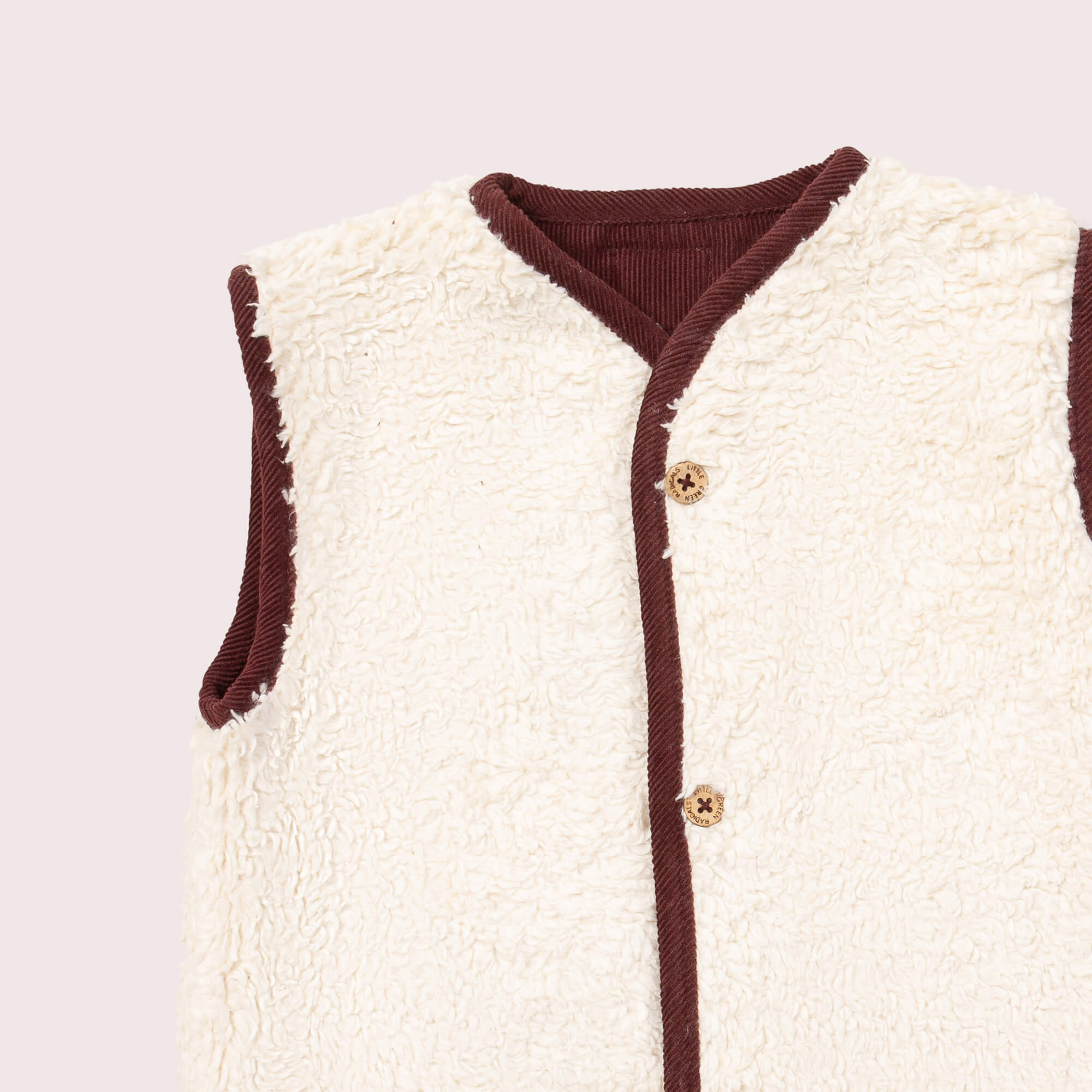 Chocolate Sherpa Lined Reversible Gilet