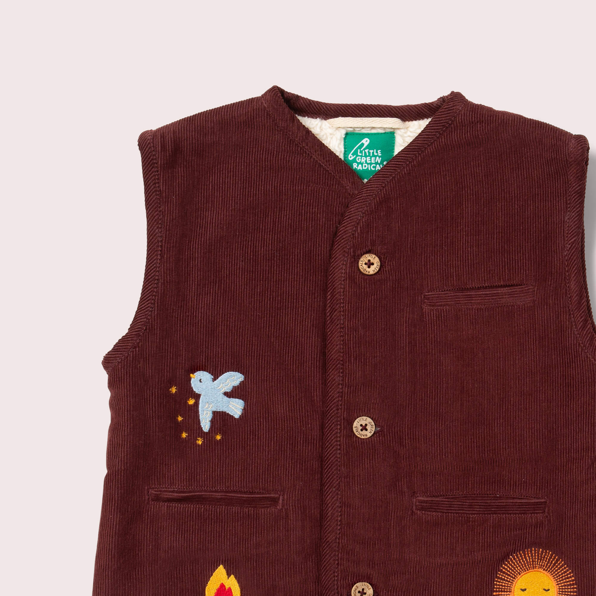 Chocolate Sherpa Lined Reversible Gilet