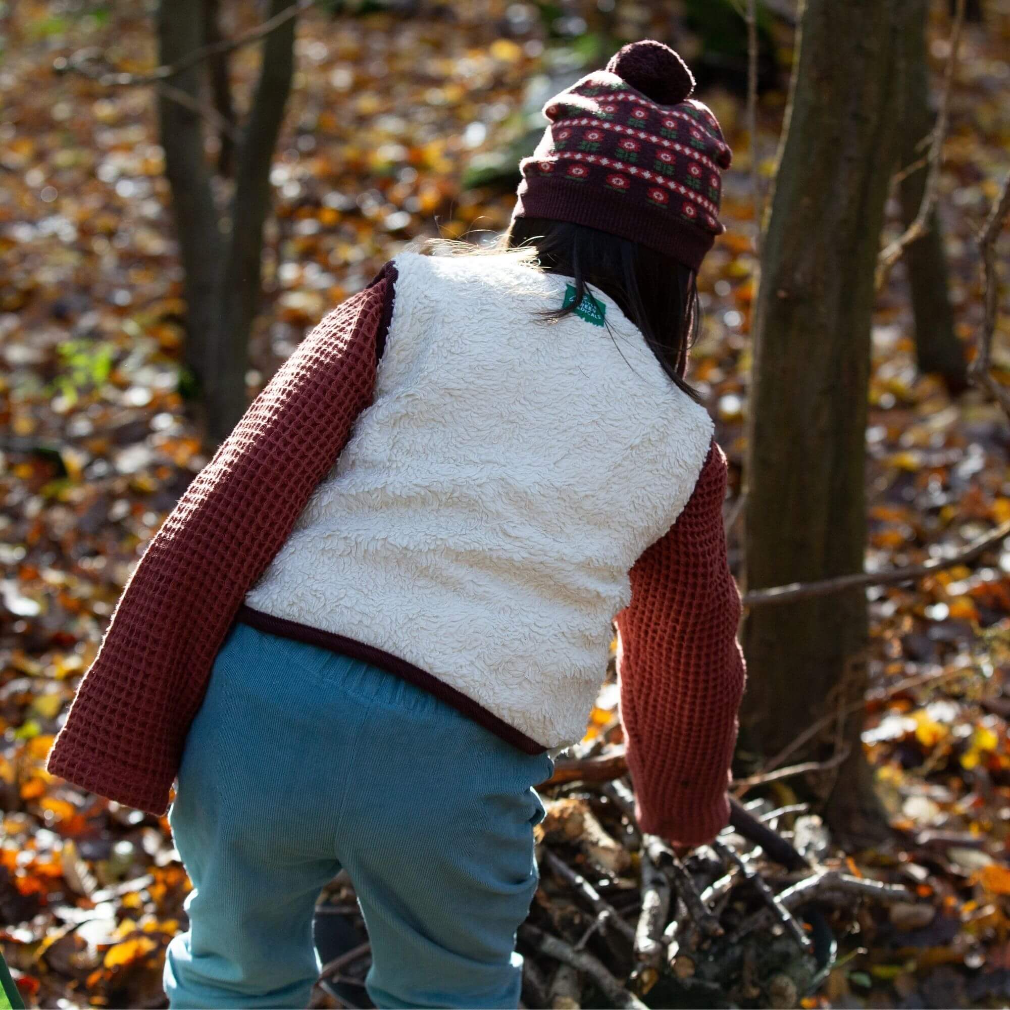 Chocolate Sherpa Lined Reversible Gilet