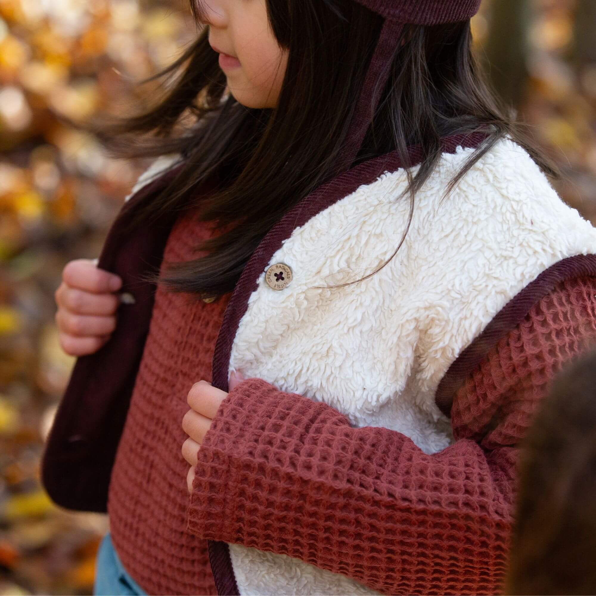 Chocolate Sherpa Lined Reversible Gilet
