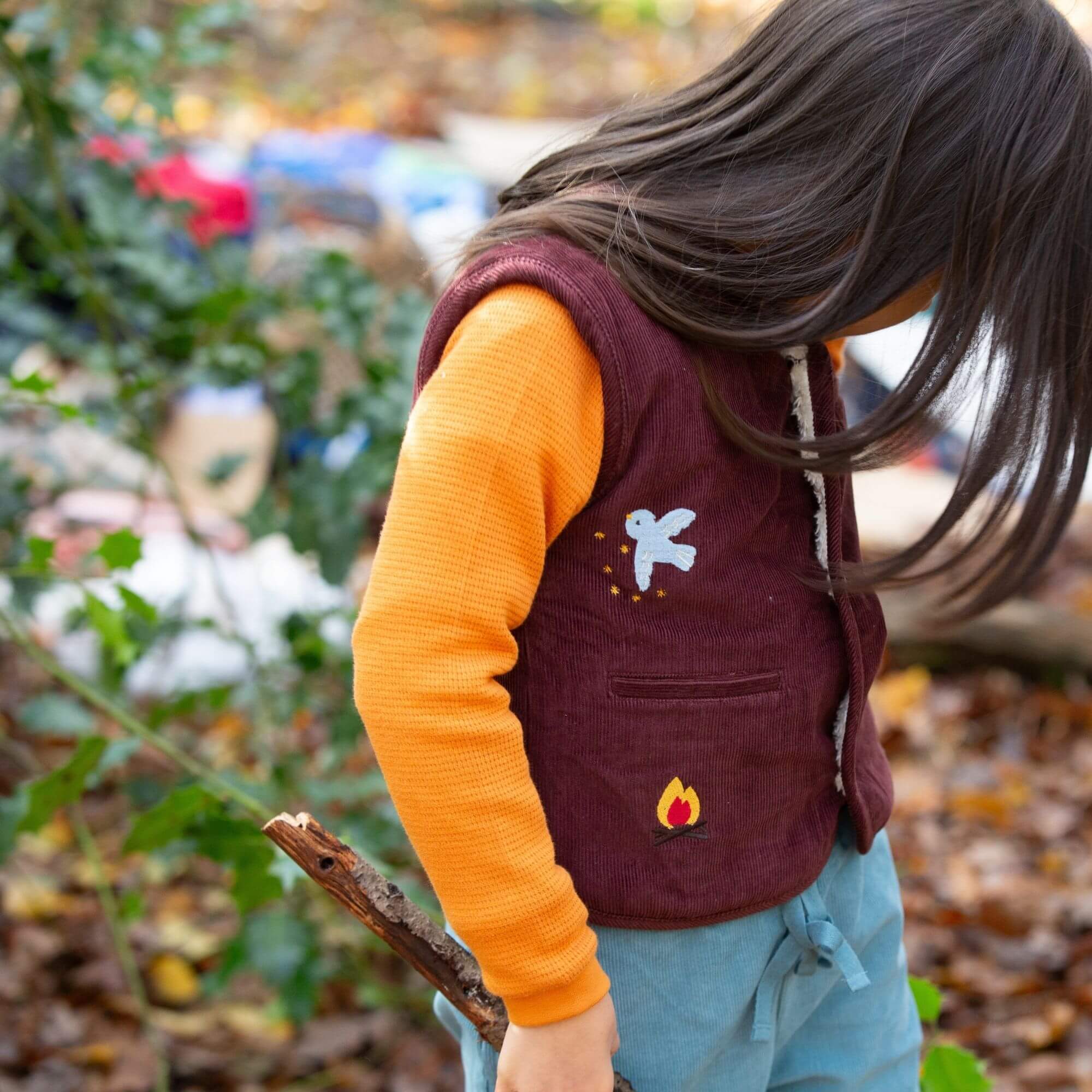Chocolate Sherpa Lined Reversible Gilet
