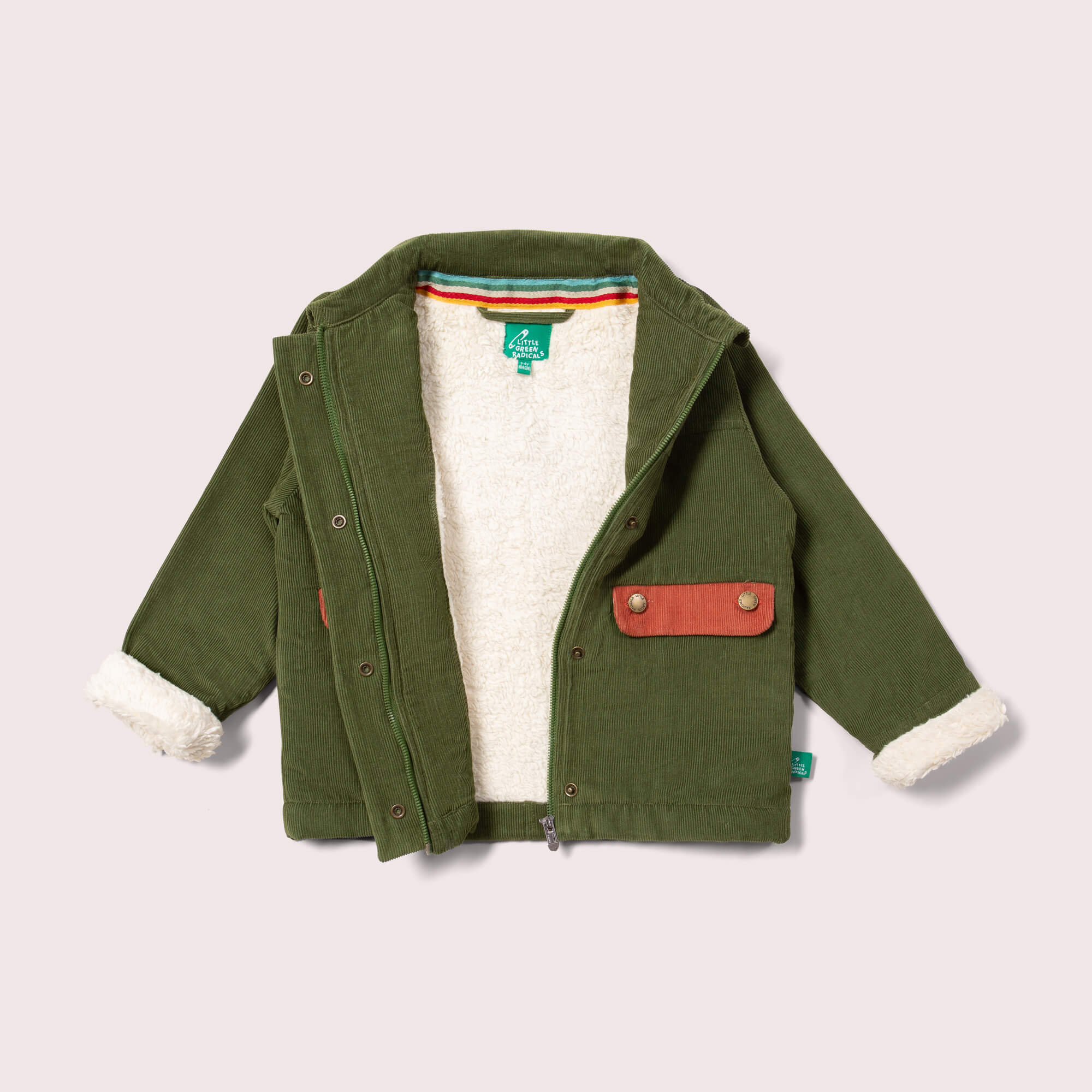 Chive Sherpa Lined Barn Jacket