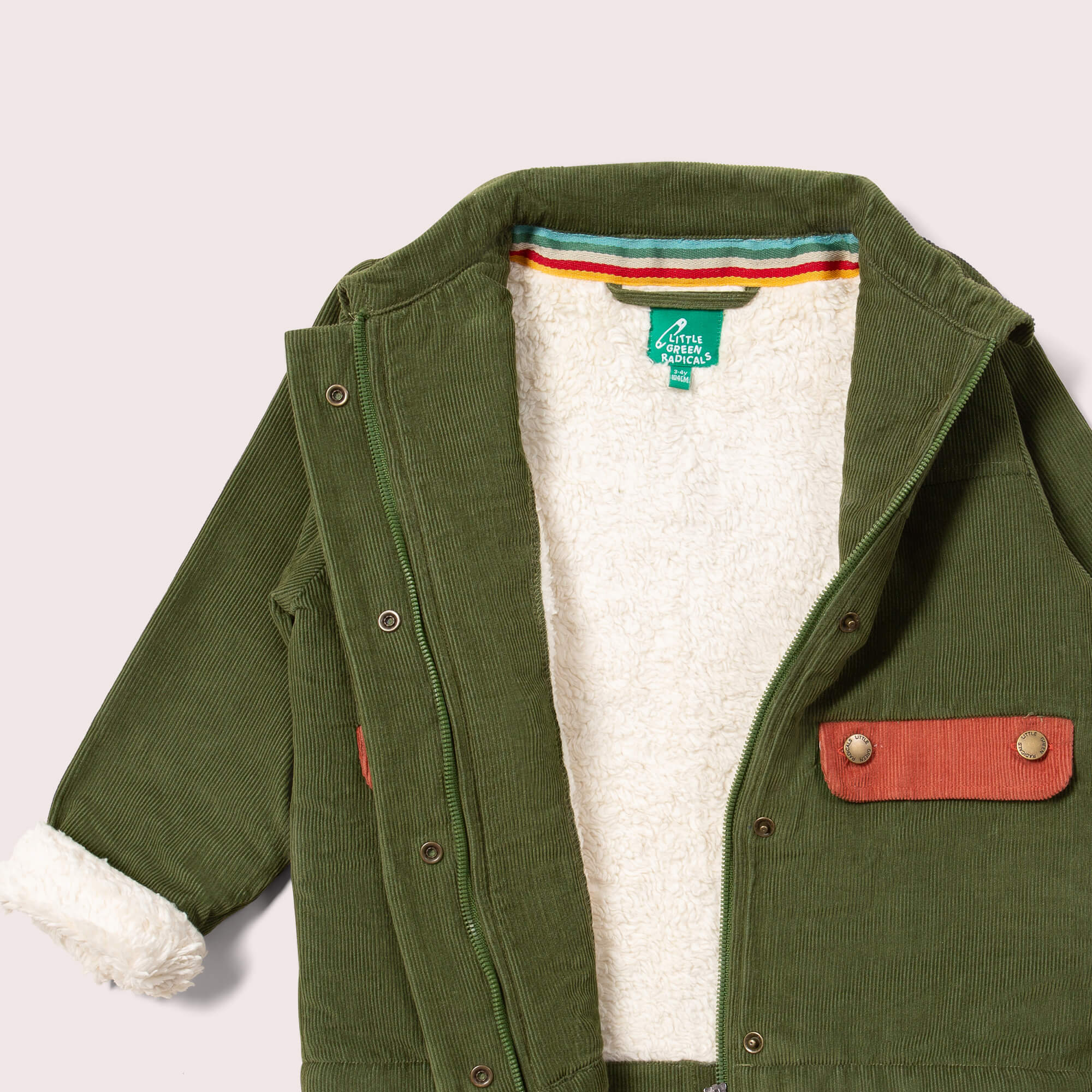 Chive Sherpa Lined Barn Jacket
