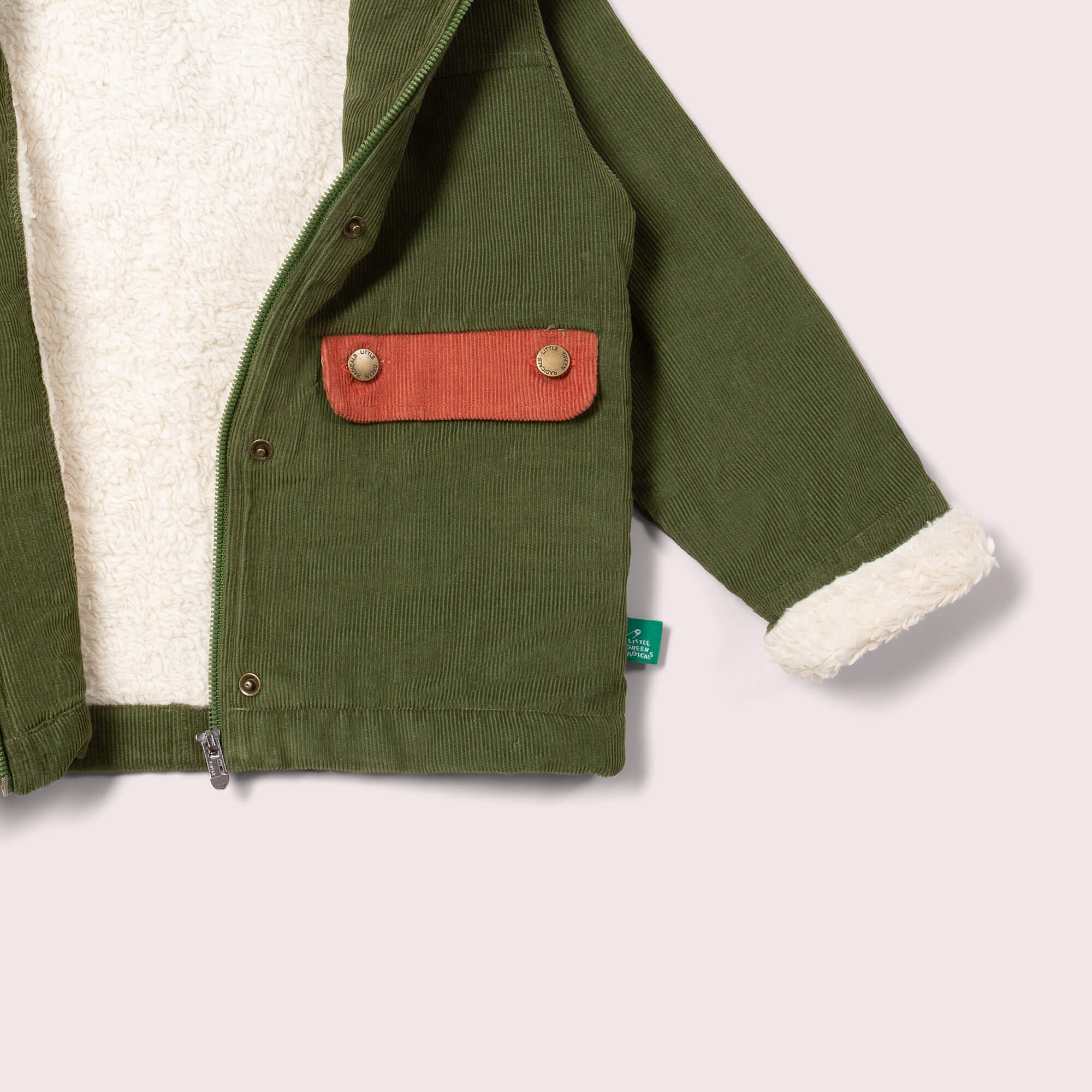 Chive Sherpa Lined Barn Jacket