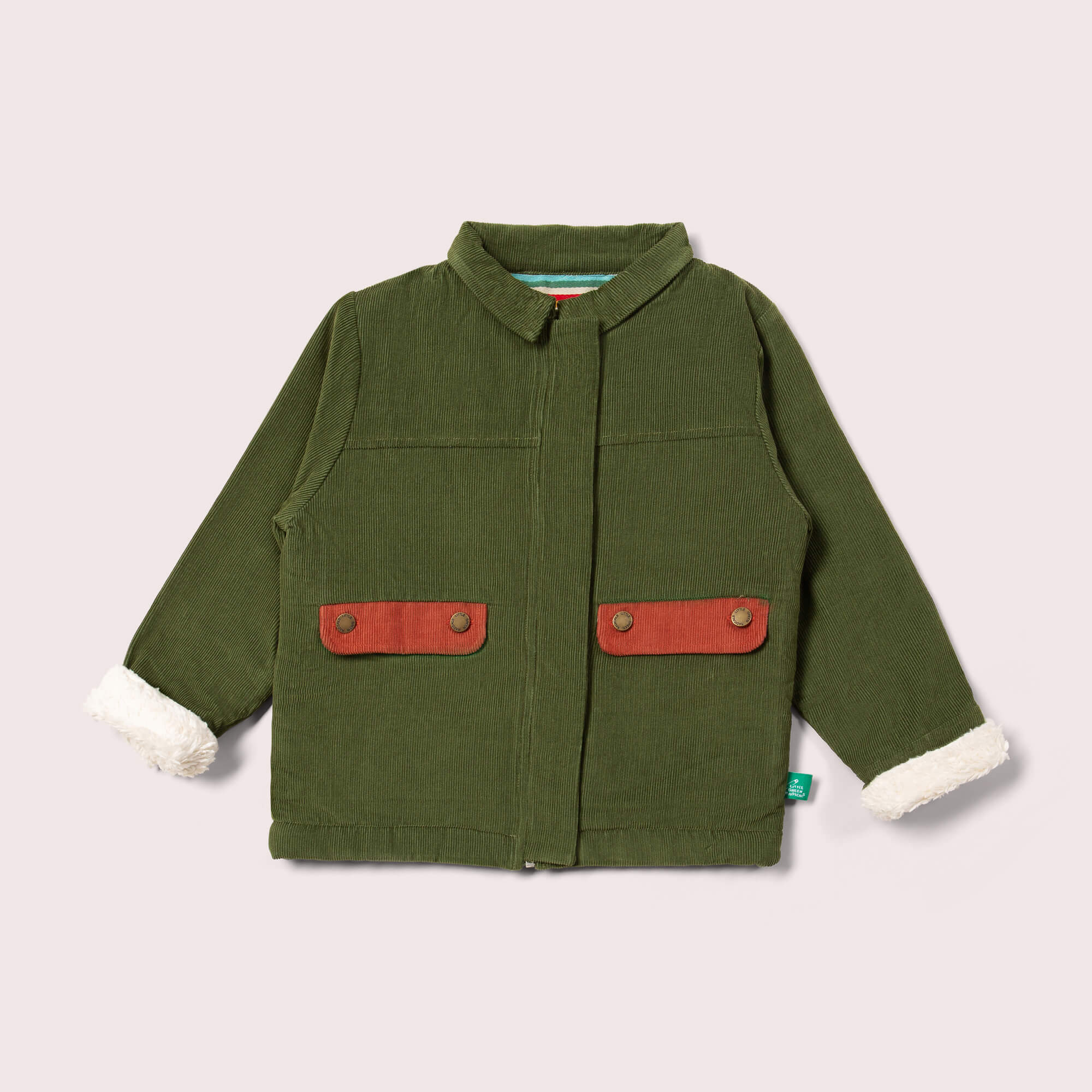 Chive Sherpa Lined Barn Jacket