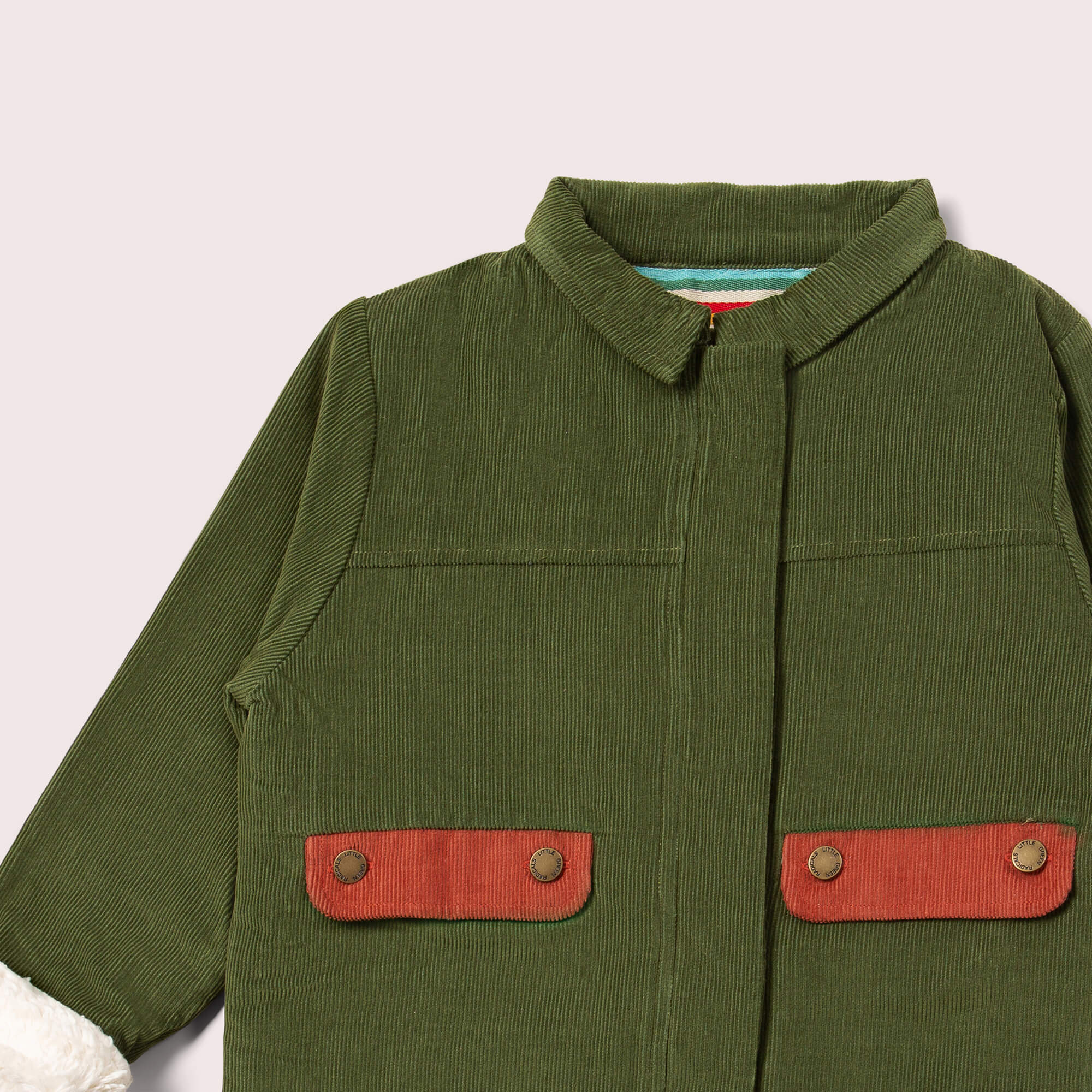 Chive Sherpa Lined Barn Jacket