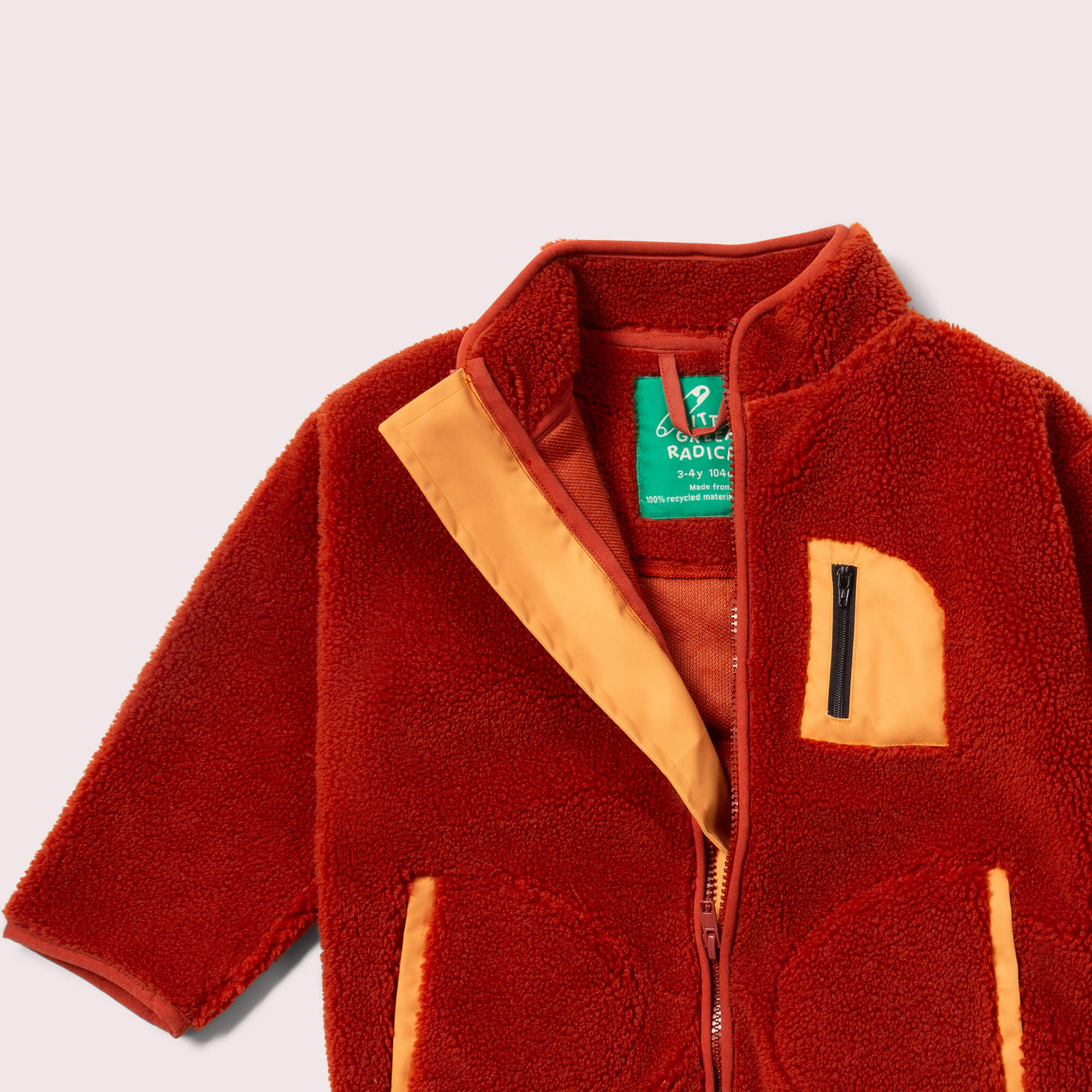 Ginger Zip Up Cosy Recycled Fleece Jacket