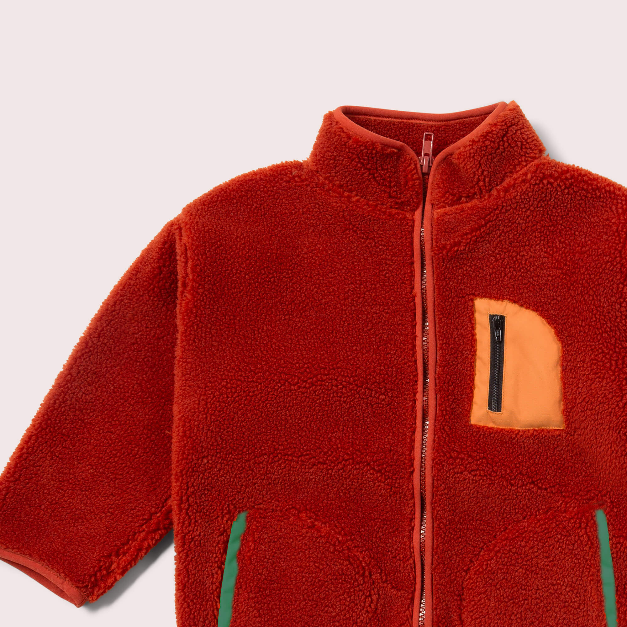 Ginger Zip Up Cosy Recycled Fleece Jacket