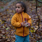 Gold Zip Up Recycled Polar Fleece Jacket