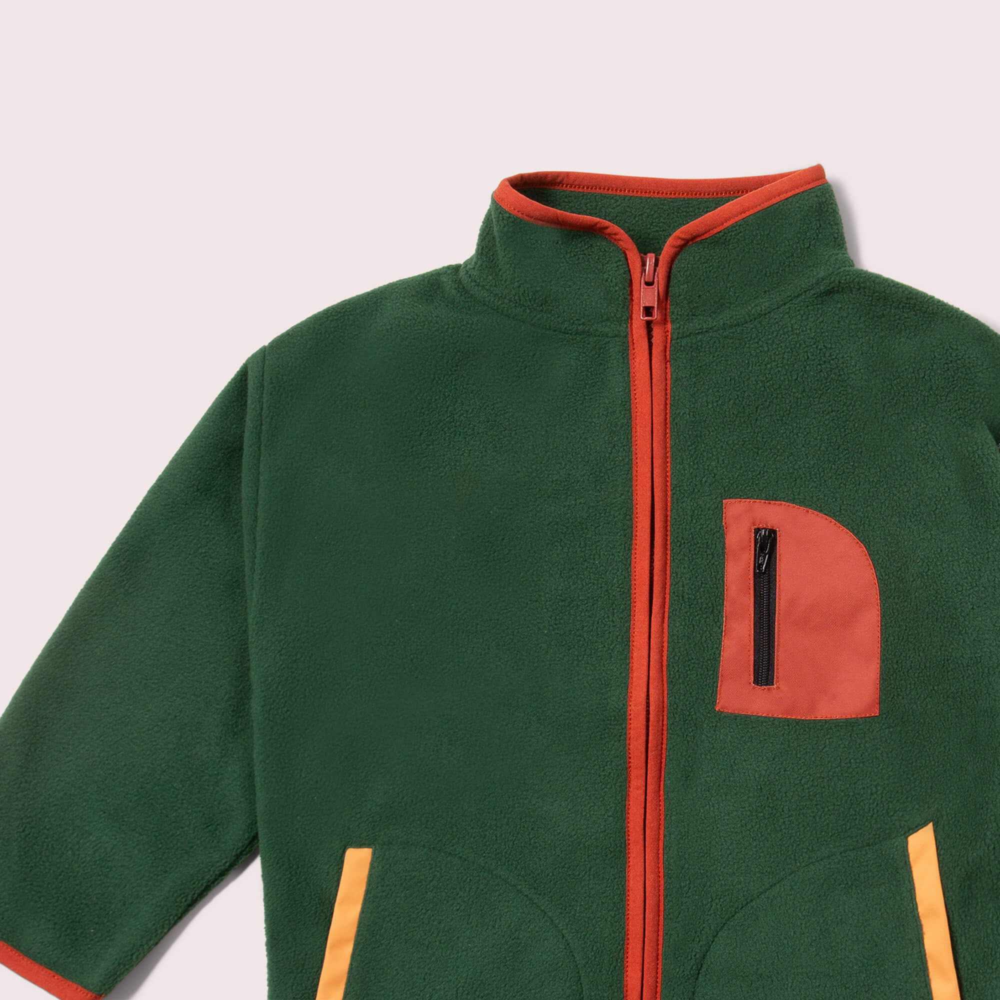 Olive Zip Up Recycled Polar Fleece Jacket