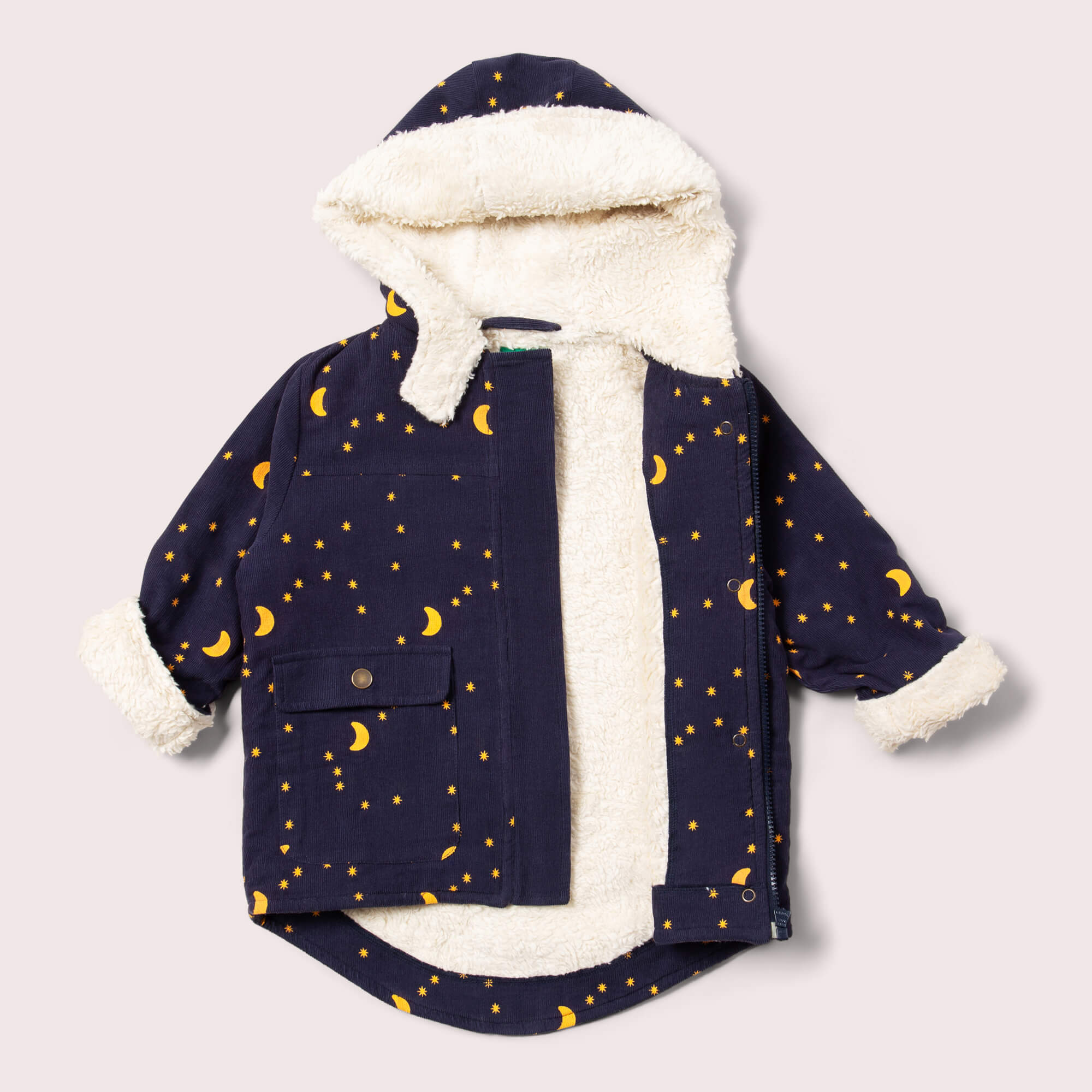 Dark Night Organic Sherpa Toasty Coat