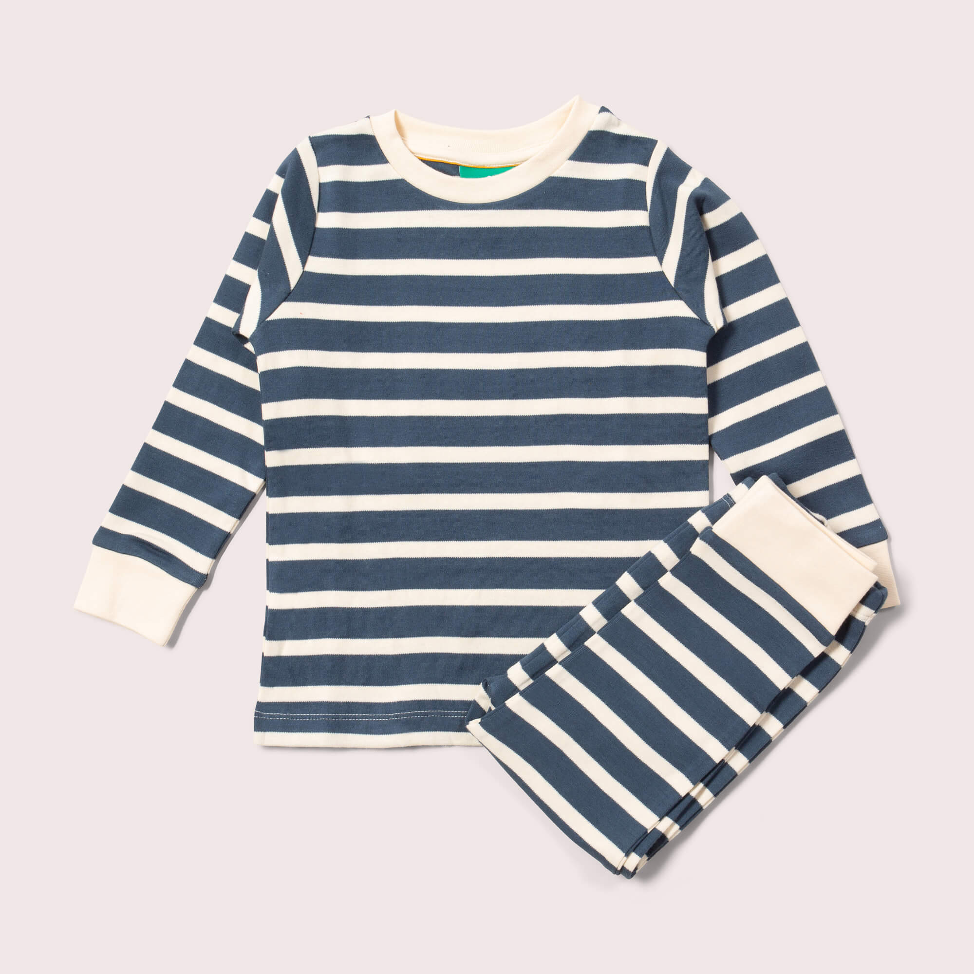Midnight Blue Striped Organic Pyjamas NOT AVAILABLE for USA/AUS/CAN