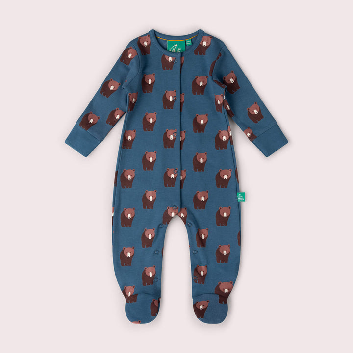 Blue Bears Organic Babygrow Blue / 12-18m