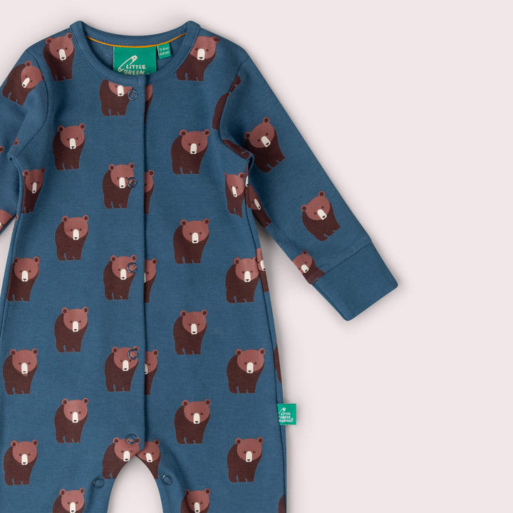 Blue Bears Organic Babygrow Blue / 12-18m
