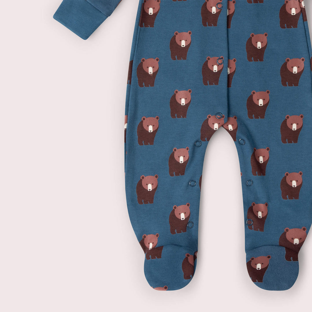 Blue Bears Organic Babygrow Blue / 12-18m