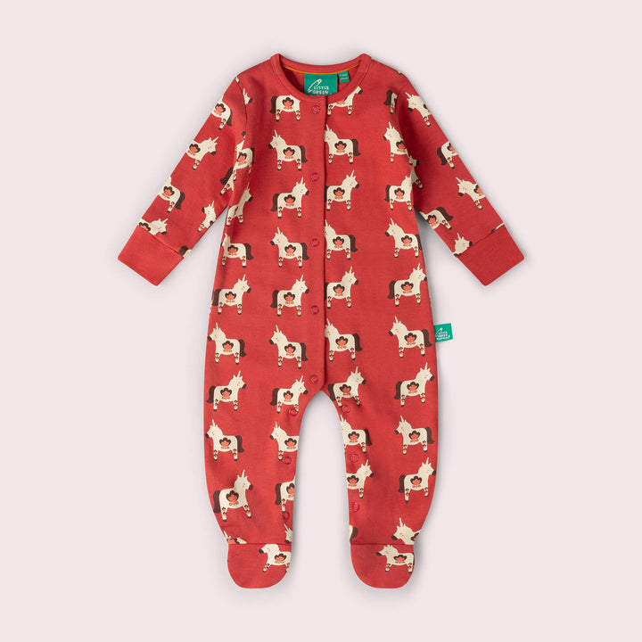 Little Unicorns Organic Babygrow Purple / 12-18m