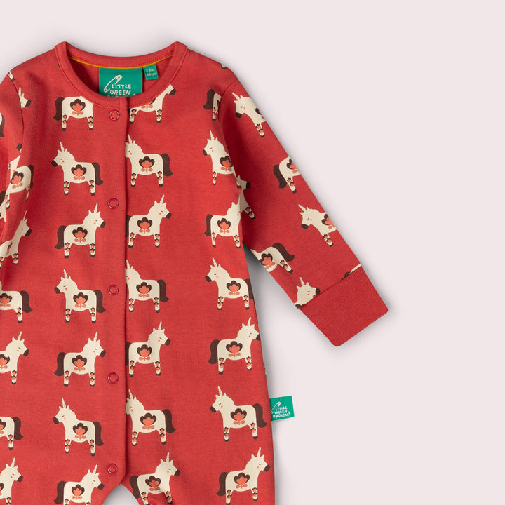 Little Unicorns Organic Babygrow Purple / 12-18m