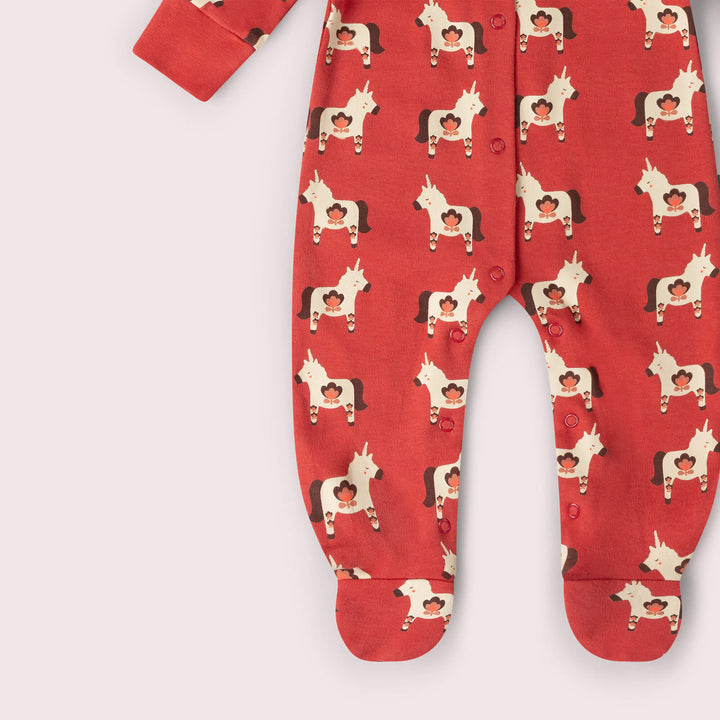 Little Unicorns Organic Babygrow Purple / 12-18m