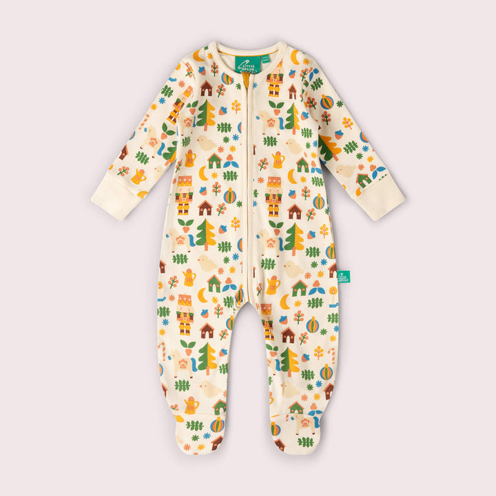 Toy Box Zip Organic Babygrow Multi / 12-18m