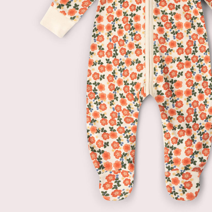 Petals Zip Organic Babygrow Multi / 12-18m