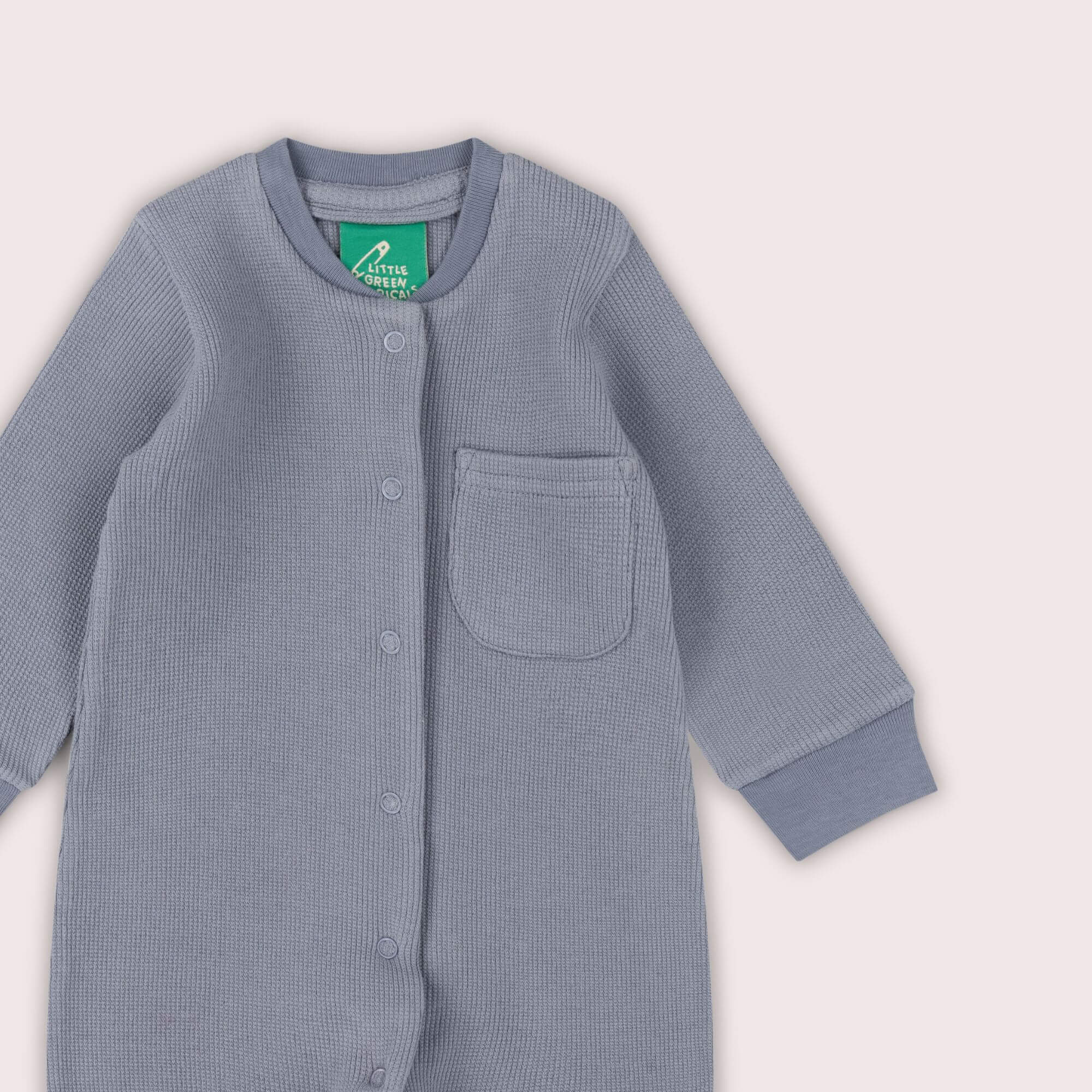 Corn Blue Organic Waffle Playsuit