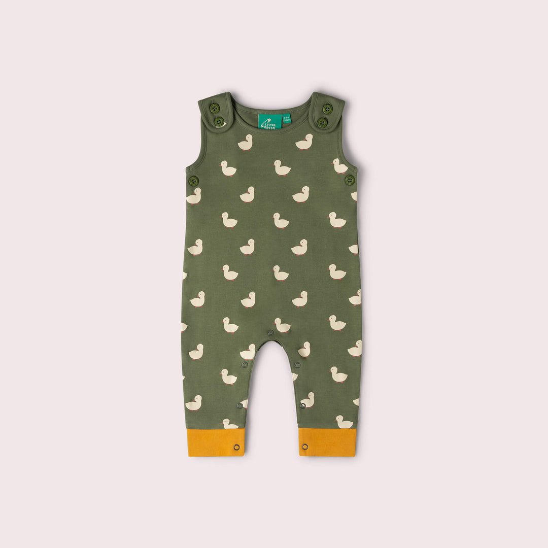 Olive Ducks Everyday Dungarees Green / 3-4y