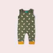 Olive Ducks Everyday Dungarees Green / 3-4y