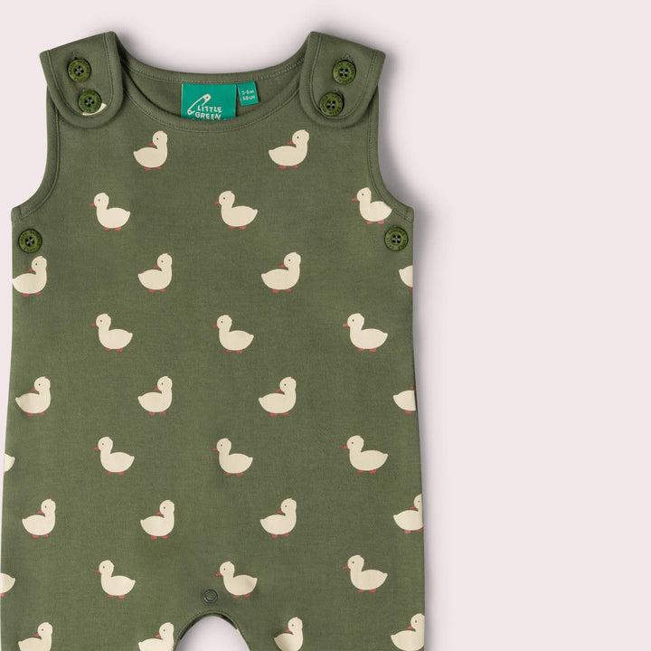 Olive Ducks Everyday Dungarees Green / 3-4y
