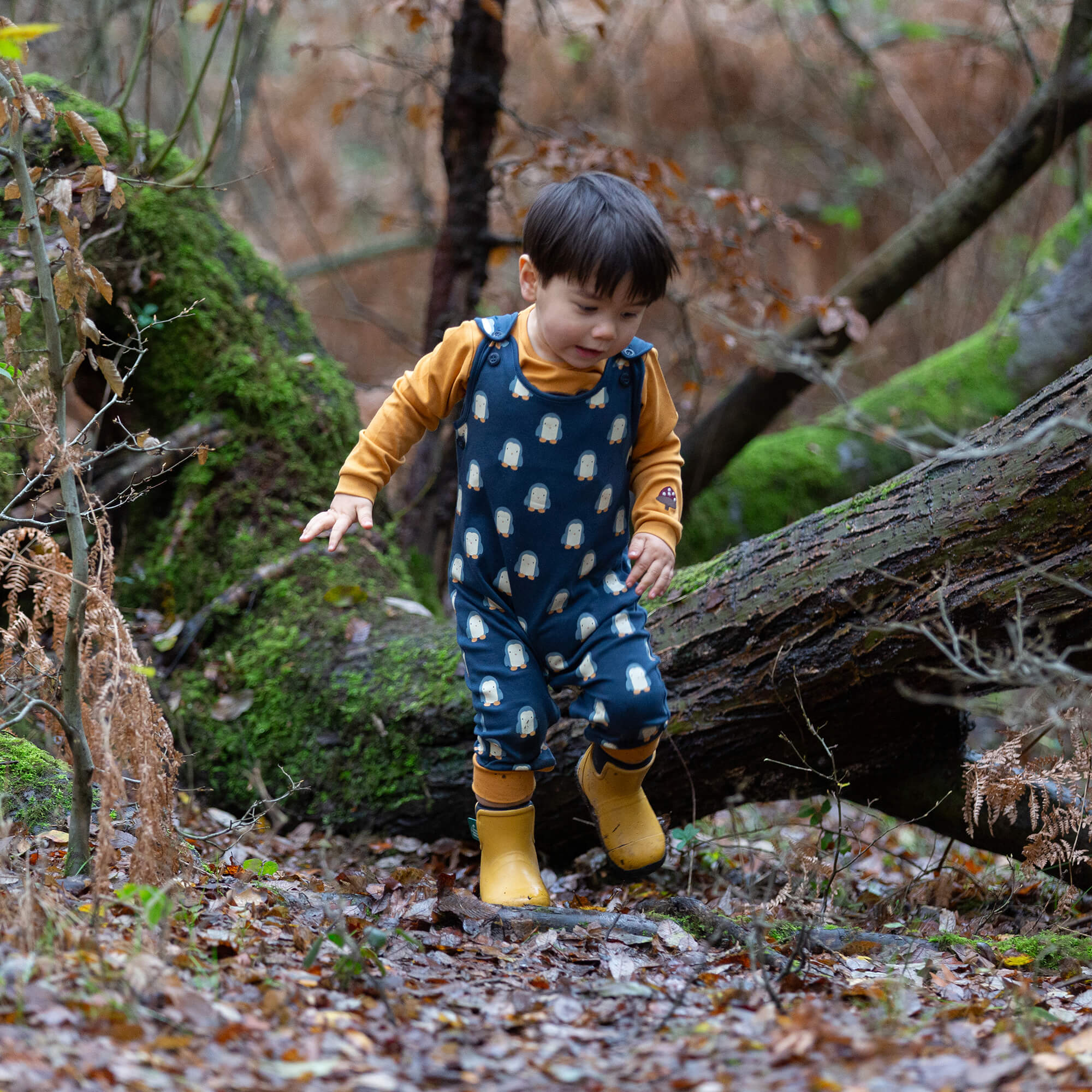 Blue Penguins Everyday Dungarees Navy / 3-4y