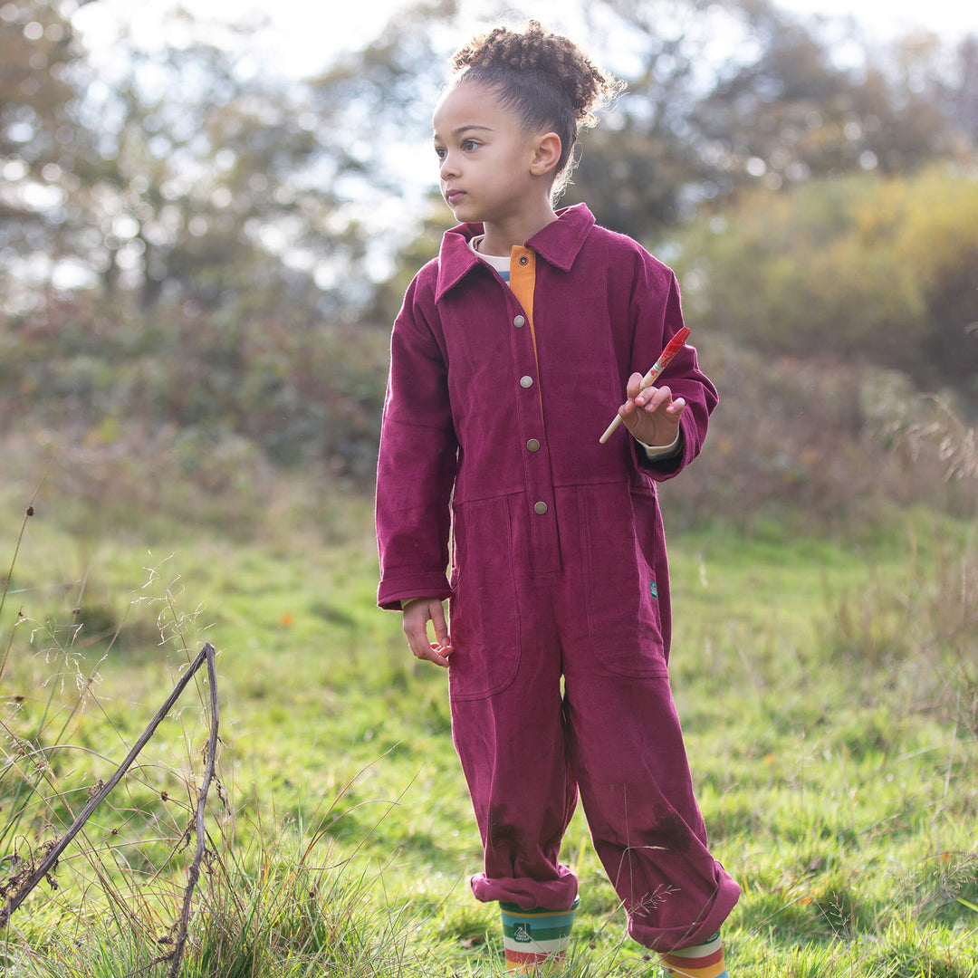 Berry Cord Jumpsuit Purple / 6-7y
