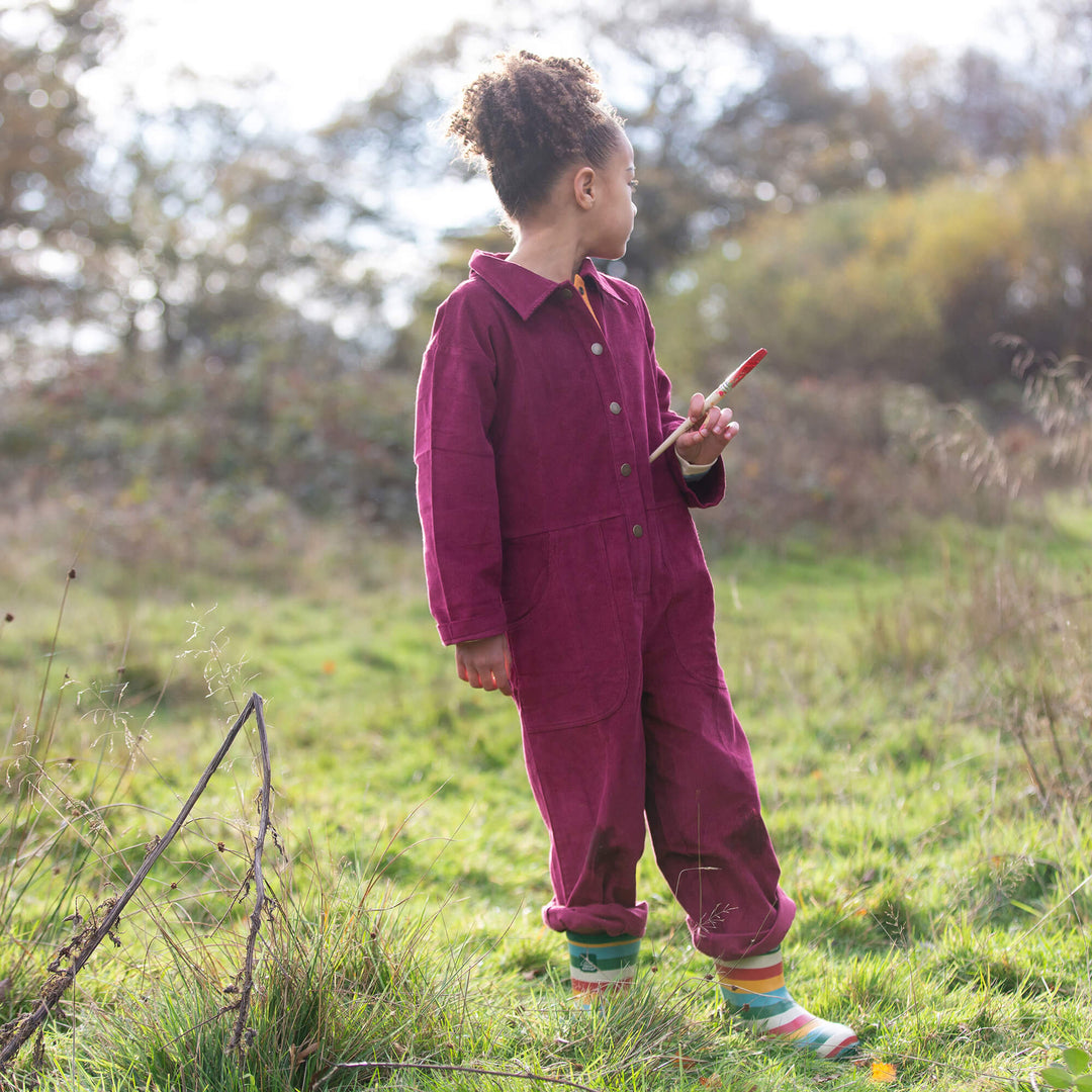 Berry Cord Jumpsuit Purple / 6-7y