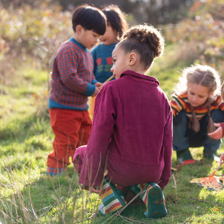 Berry Cord Jumpsuit Purple / 6-7y