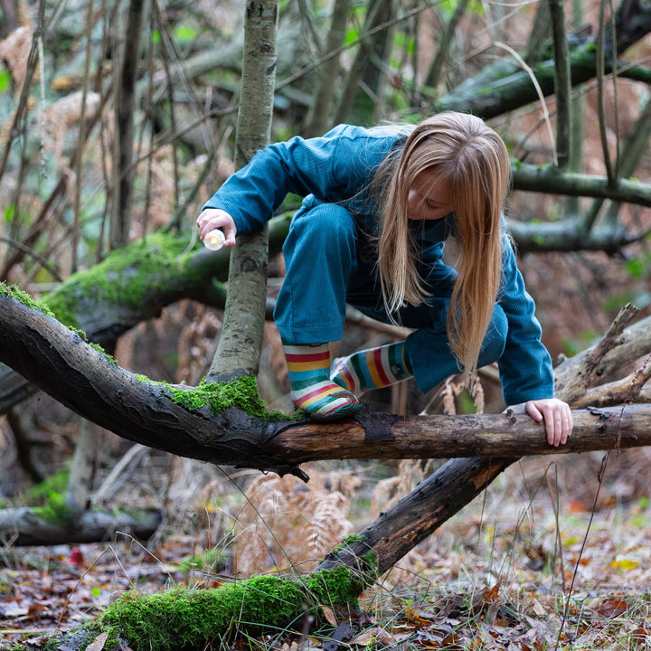 Calm Sea Cord Jumpsuit Blue / 6-7y