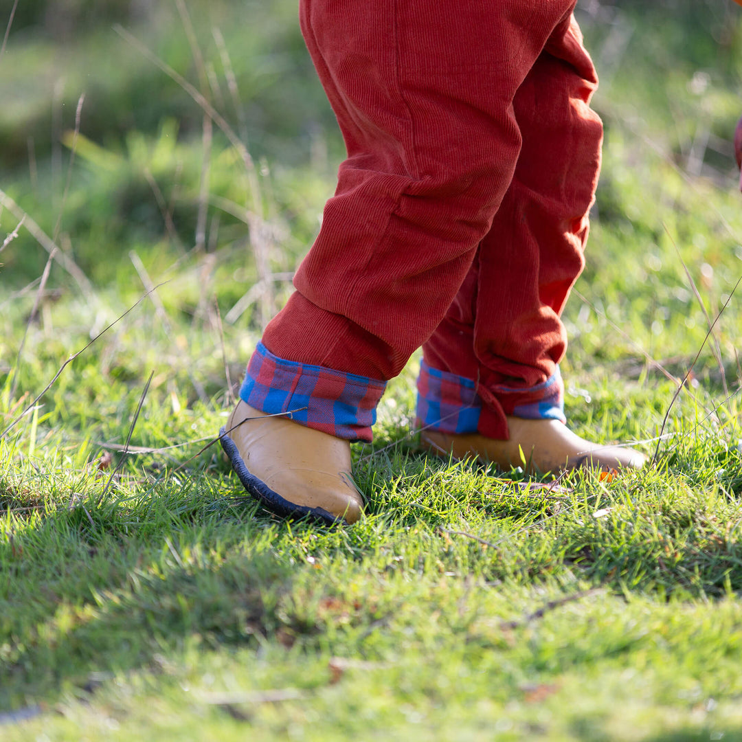 Burnt Ochre Lined Corduroy Dungarees Red / 6-7y