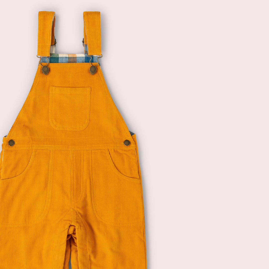 Sunflower Lined Corduroy Dungarees Gold / 6-7y