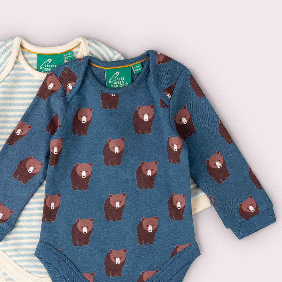 Blue Bears Baby Bodysuit 2 Pack Blue / 18-24m