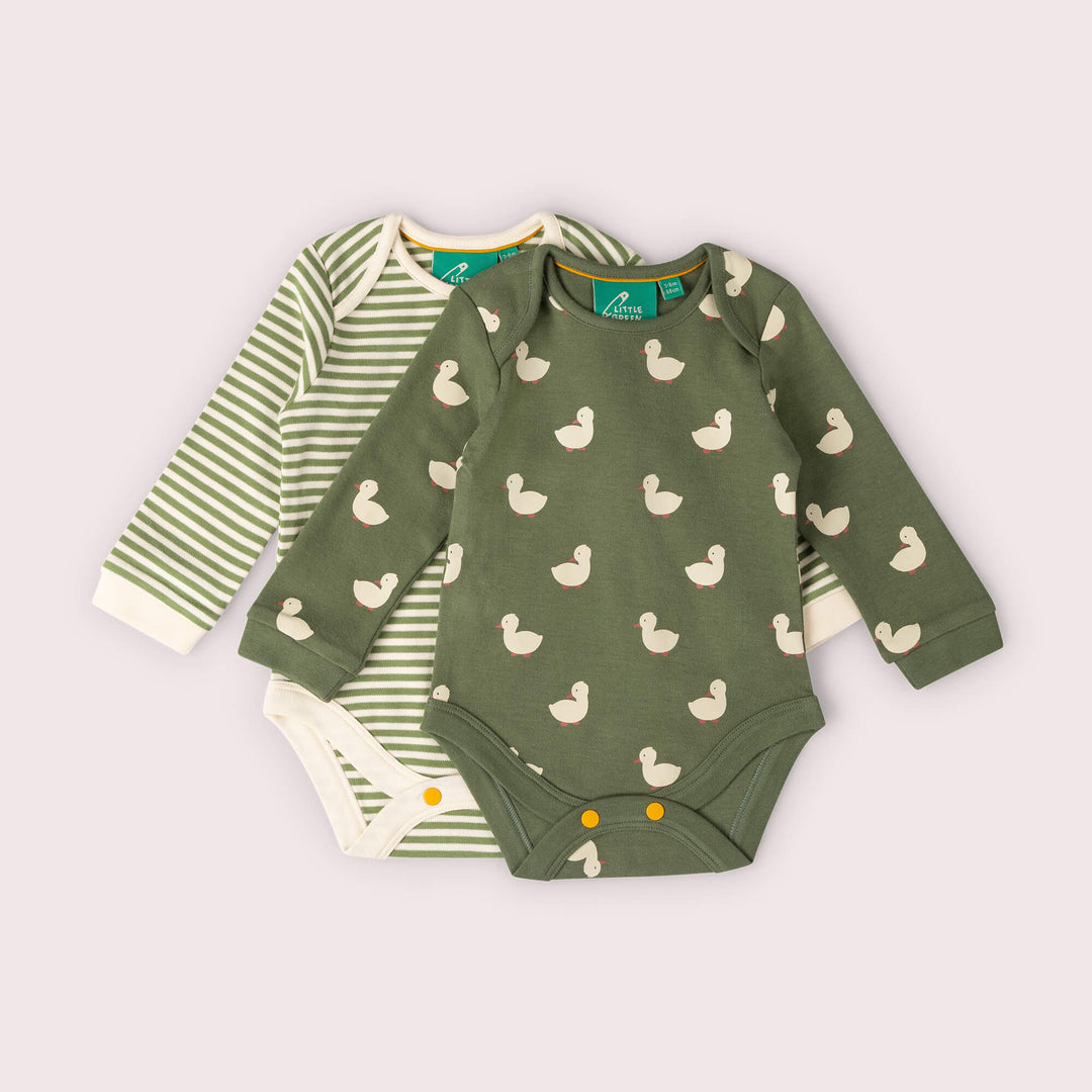Olive Ducks Baby Bodysuit 2 Pack Green / 18-24m