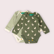 Olive Ducks Baby Bodysuit 2 Pack Green / 18-24m