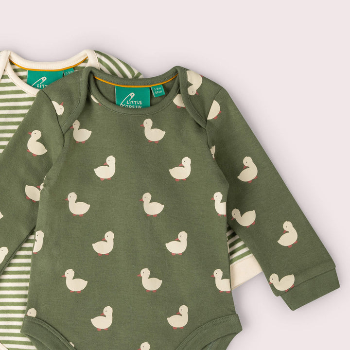 Olive Ducks Baby Bodysuit 2 Pack Green / 18-24m