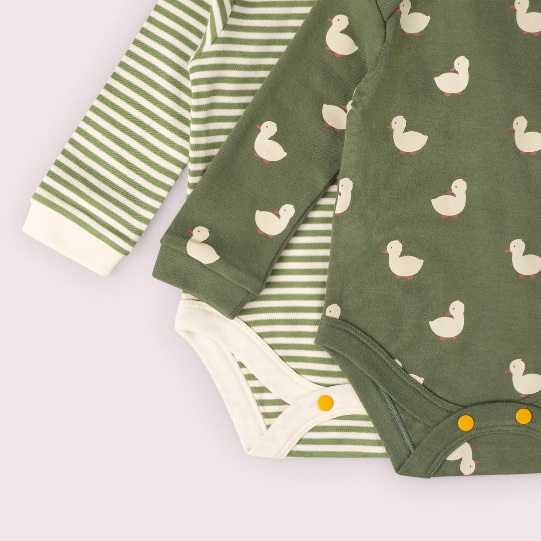 Olive Ducks Baby Bodysuit 2 Pack Green / 18-24m
