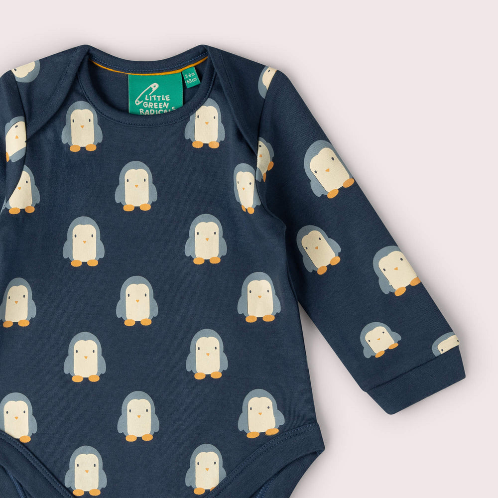 Blue Penguins Baby Bodysuit 2 Pack Navy / 18-24m