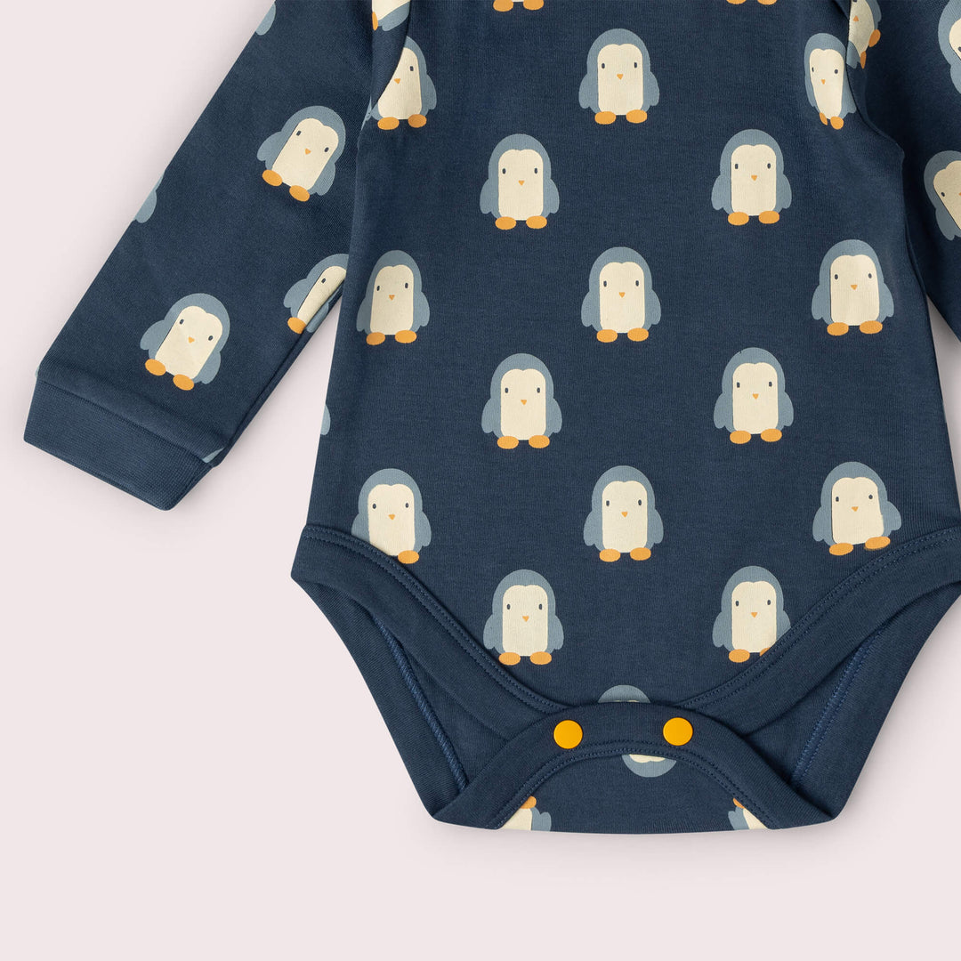 Blue Penguins Baby Bodysuit 2 Pack Navy / 18-24m