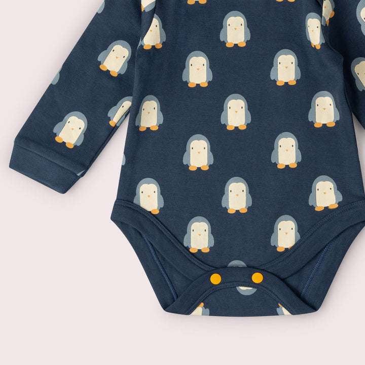 Blue Penguins Baby Bodysuit 2 Pack Navy / 18-24m