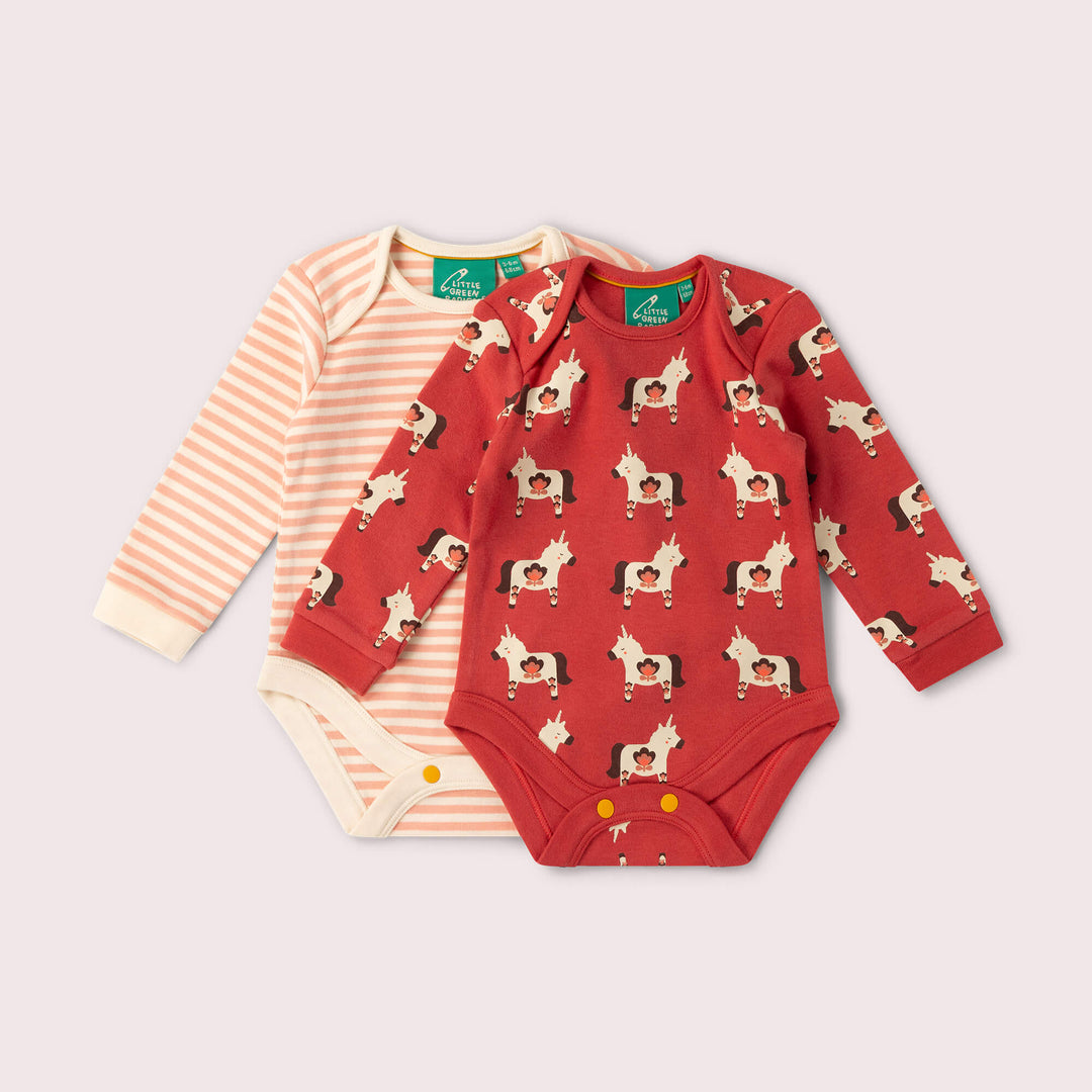 Little Unicorns Baby Bodysuit 2 Pack Purple / 18-24m