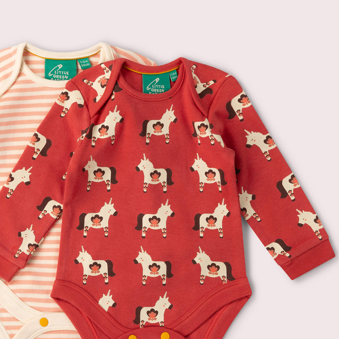 Little Unicorns Baby Bodysuit 2 Pack Purple / 18-24m